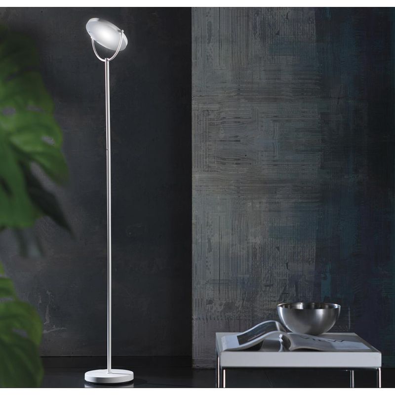 WAY LAMPADA DA TERRA ORIENTABILE IN METALLO BIANCO O NERO LED 30W LUCE 3000K ALTEZZA CM 180 MODERNA PROMOINGROSS - Cristalensi S