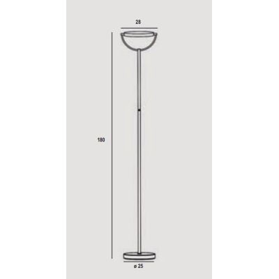 WAY LAMPADA DA TERRA ORIENTABILE IN METALLO BIANCO O NERO LED 30W LUCE 3000K ALTEZZA CM 180 MODERNA PROMOINGROSS - Cristalensi S