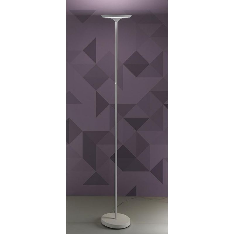 ELLA LAMPADA DA TERRA ALTEZZA CM 180 IN METALLO BIANCO O NERO LED 25W LUCE 3000K DIMMERABILE MODERNA PROMOINGROSS - Cristalensi