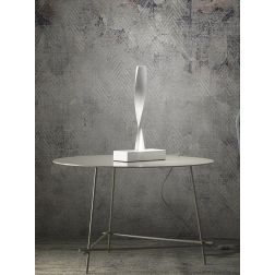 TWIST LAMPADA DA TAVOLO IN METALLO BIANCO LED 6W LUCE 3000K DIMMERABILE ALTEZZA CM 33 MODERNA PROMOINGROSS - Cristalensi Shop On