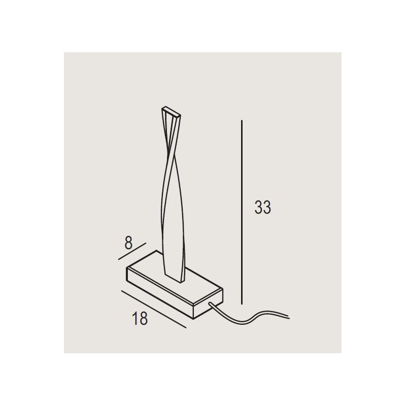 TWIST LAMPADA DA TAVOLO IN METALLO BIANCO LED 6W LUCE 3000K DIMMERABILE ALTEZZA CM 33 MODERNA PROMOINGROSS - Cristalensi Shop On