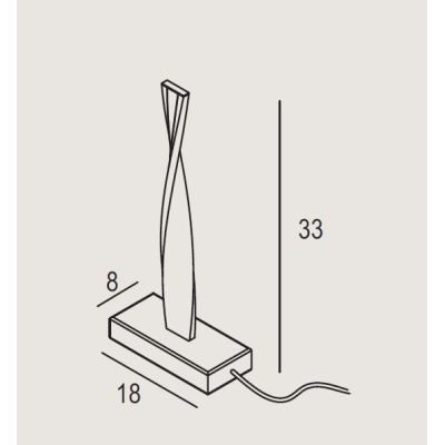 TWIST LAMPADA DA TAVOLO IN METALLO BIANCO LED 6W LUCE 3000K DIMMERABILE ALTEZZA CM 33 MODERNA PROMOINGROSS - Cristalensi Shop On