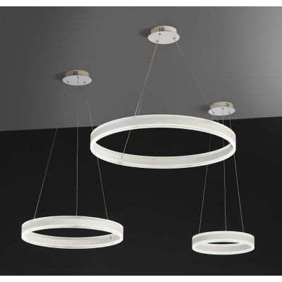 TWIN S60 SOSPENSIONE LED 72W METALLO 14 COLORI DIMMERABILE DINAMICO DA 3000K A 6000K CON TELECOMANDO PROMOINGROSS - Cristalensi