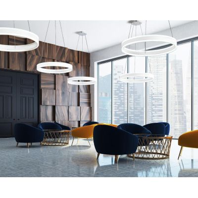 TWIN S80 SOSPENSIONE LED 96W METALLO 14 COLORI DIMMERABILE DINAMICO DA 3000K A 6000K CON TELECOMANDO PROMOINGROSS - Cristalensi