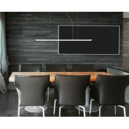 LINE S120 SOSPENSIONE LED 47W DIMMERABILE DINAMICO DA 2700K A 6000K CON TELECOMANDO INCLUSO PROMOINGROSS - Cristalensi Shop Onli 2