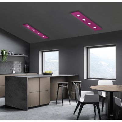SPARTA PLAFONIERA RETTANGOLARE CM 70X20 MODERNA 14 COLORI LAMPADINE 4xGX53 PROMOINGROSS - Cristalensi Shop Online