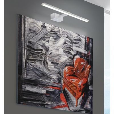 ELEGANCE APPLIQUE BIANCA O CROMO PER SOPRA SPECCHIO QUADRO 16W LED CM 67 PROMOINGROSS - Cristalensi Shop Online