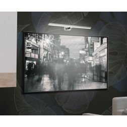 ELEGANCE APPLIQUE CROMO LUCIDO O BIANCA PER SOPRA SPECCHIO QUADRO LED 20W LED CM 83,4 MODERNA PROMOINGROSS - Cristalensi Shop On