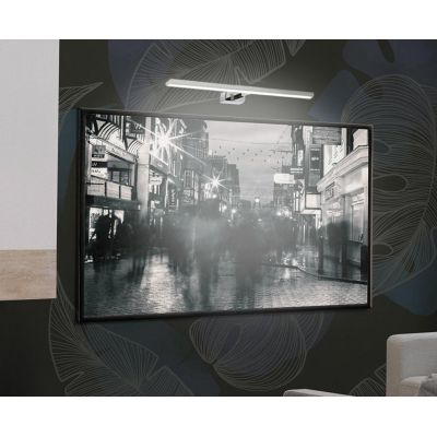 ELEGANCE APPLIQUE CROMO LUCIDO O BIANCA PER SOPRA SPECCHIO QUADRO LED 20W LED CM 83,4 MODERNA PROMOINGROSS - Cristalensi Shop On