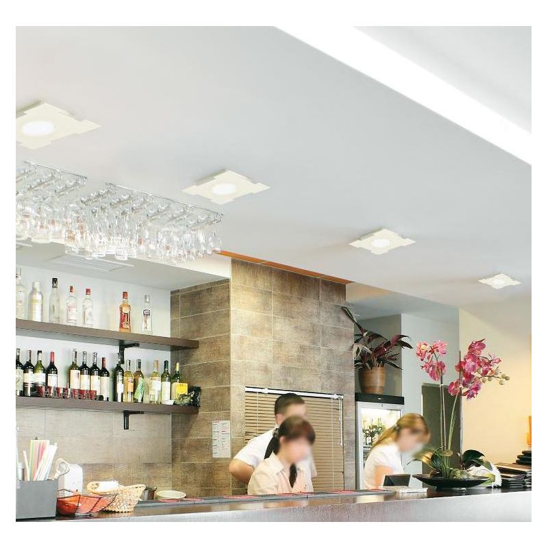ATENE Q20 PLAFONIERA LED QUADRATA PICCOLA CM 20X20 IN 14 COLORI ECONOMICA PROMOINGROSS PROMOINGROSS - Cristalensi Shop Online