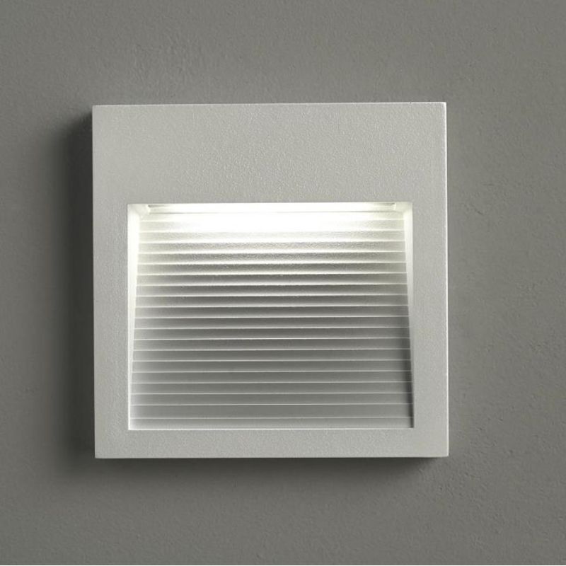 FLAT SEGNAPASSO APPLIQUE IN METALLO 19 COLORI LED 6W LUCE 3000K DESIGN MODERNO