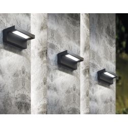 CORNER APPLIQUE ORIENTABILE DA ESTERNI IP65 IN ALLUMINIO BIANCO O NERO LED 18W LUCE 3000K MODERNA
