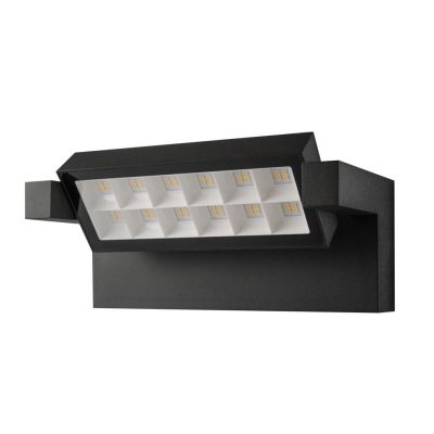 CORNER APPLIQUE ORIENTABILE DA ESTERNI IP65 IN ALLUMINIO BIANCO O NERO LED 18W LUCE 3000K MODERNA