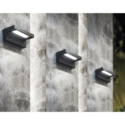 CORNER APPLIQUE ORIENTABILE DA ESTERNI IP65 IN ALLUMINIO BIANCO O NERO LED 18W LUCE 3000K MODERNA