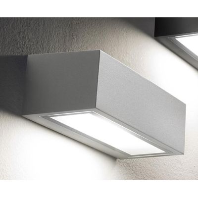 PATHIO APPLIQUE DA ESTERNO IP54 BIEMISSIONE IN ALLUMINIO 4 COLORI LAMPADINA ATTACCO E27 MODERNA