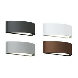 LENTE APPLIQUE ESTERNO ANTRACITE BIANCO O GRIGIO IP54 MODERNO LAMPADINA LED SOSTITUIBILE PROMOINGROSS - Cristalensi Shop Online