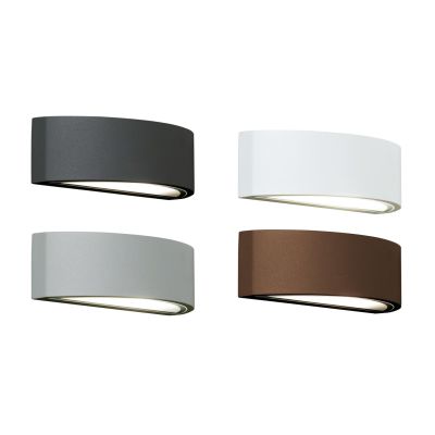 LENTE APPLIQUE ESTERNO ANTRACITE BIANCO O GRIGIO IP54 MODERNO LAMPADINA LED SOSTITUIBILE PROMOINGROSS - Cristalensi Shop Online