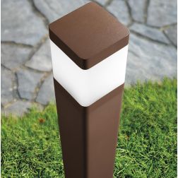 FROST LAMPIONE DA ESTERNI H55 IP65 ALLUMINIO 4 COLORI LAMPADINA ATTACCO E27 SQUADRATO MODERNO 2