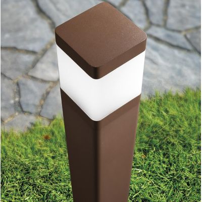 FROST LAMPIONE DA ESTERNI H55 IP65 ALLUMINIO 4 COLORI LAMPADINA ATTACCO E27 SQUADRATO MODERNO