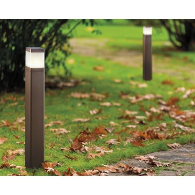 FROST LAMPIONE DA ESTERNI H55 IP65 ALLUMINIO 4 COLORI LAMPADINA ATTACCO E27 SQUADRATO MODERNO