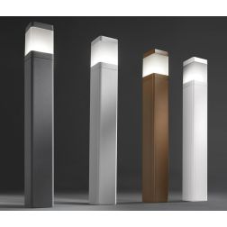 FROST LAMPIONE DA ESTERNI H55 IP65 ALLUMINIO 4 COLORI LAMPADINA ATTACCO E27 SQUADRATO MODERNO