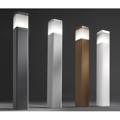 FROST LAMPIONE DA ESTERNI H55 IP65 ALLUMINIO 4 COLORI LAMPADINA ATTACCO E27 SQUADRATO MODERNO