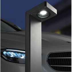 HUK PALO DA GIARDINO H70 IP65 ALLUMINIO 4 COLORI LED 10.5W LUCE 3000K SQUADRATO MODERNO 2