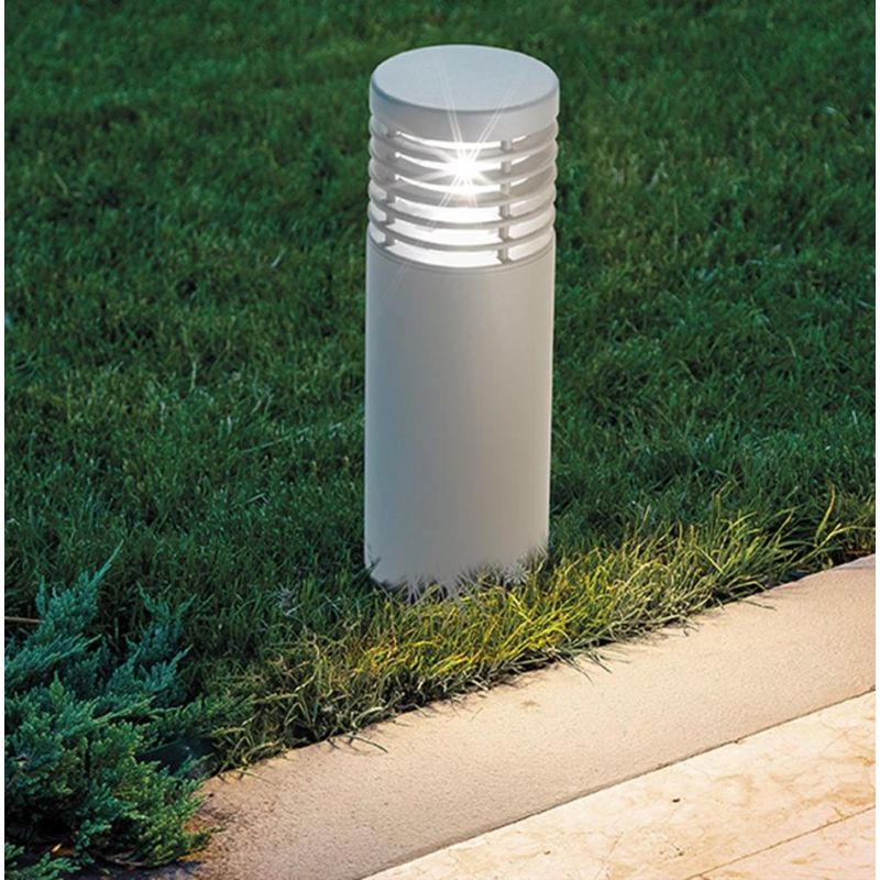 CYLL PALO DA GIARDINO IP65 2 MISURE IN ALLUMINIO GRIGIO PERLA O ANTRACITE LAMPADINA E27 MODERNO