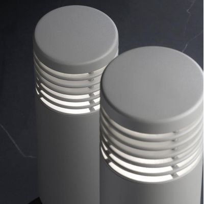 CYLL PALO DA GIARDINO IP65 2 MISURE IN ALLUMINIO GRIGIO PERLA O ANTRACITE LAMPADINA E27 MODERNO