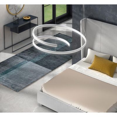 ELIX LAMPADARIO A SOSPENSIONE CIRCOLARE BIANCO IN 3 MISURE CON LED INTEGRATO DIMMERABILE MODERNO