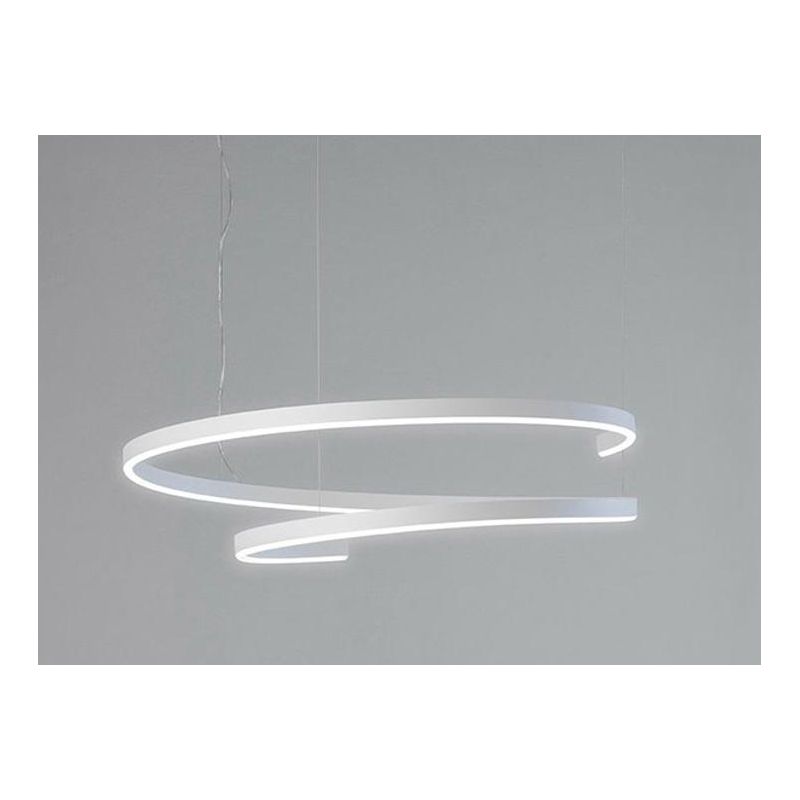 ELIX LAMPADARIO A SOSPENSIONE CIRCOLARE BIANCO IN 3 MISURE CON LED INTEGRATO DIMMERABILE MODERNO