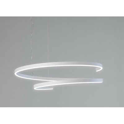 ELIX LAMPADARIO A SOSPENSIONE CIRCOLARE BIANCO IN 3 MISURE CON LED INTEGRATO DIMMERABILE MODERNO