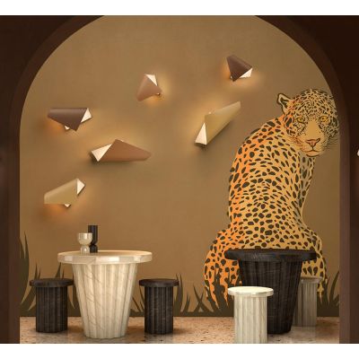 FOLIUM A53 APPLIQUE ORIGINALE IN METALLO 20 COLORI LED 28W LUCE 3000K-4000K DESIN MODERNO