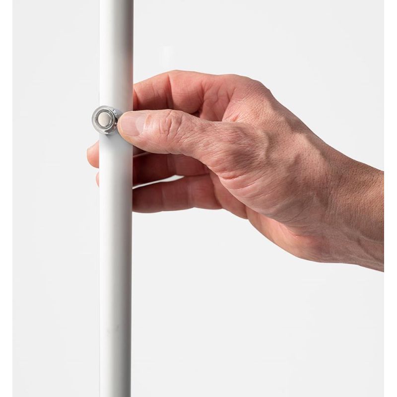 HALF LAMPADA DA TERRA ORIENTABILE IN METALLO BIANCO O NERO LED 30W LUCE 3000K ALTEZZA CM 180 MODERNA