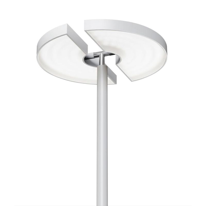 HALF LAMPADA DA TERRA ORIENTABILE IN METALLO BIANCO O NERO LED 30W LUCE 3000K ALTEZZA CM 180 MODERNA