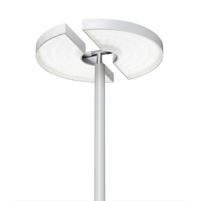 HALF LAMPADA DA TERRA ORIENTABILE IN METALLO BIANCO O NERO LED 30W LUCE 3000K ALTEZZA CM 180 MODERNA