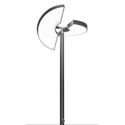 HALF LAMPADA DA TERRA ORIENTABILE IN METALLO BIANCO O NERO LED 30W LUCE 3000K ALTEZZA CM 180 MODERNA 2