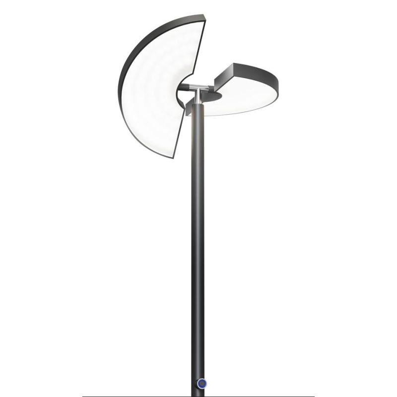 HALF LAMPADA DA TERRA ORIENTABILE IN METALLO BIANCO O NERO LED 30W LUCE 3000K ALTEZZA CM 180 MODERNA