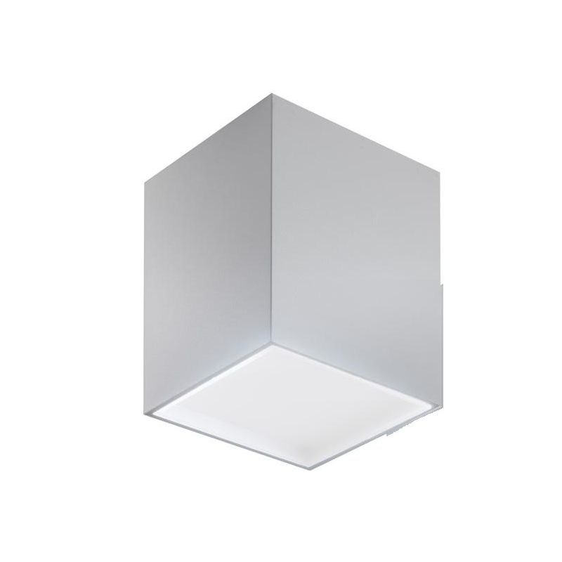 JAR PLAFONIERA A CUBO IN 2 MISURE LED INTEGRATO LUCE 3000K-4000K IN METALLO 20 COLORI DESIGN MODERNO