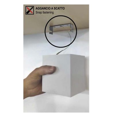 JAR PLAFONIERA A CUBO IN 2 MISURE LED INTEGRATO LUCE 3000K-4000K IN METALLO 20 COLORI DESIGN MODERNO