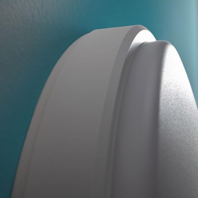 YNDI PLAFONIERA APPLIQUE DA ESTERNO IP65 ROTONDA BIANCA D28 CM LED INTEGRATO K-SWITCH MODERNA