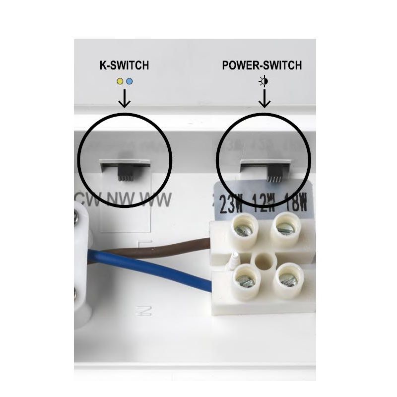 YNDI PLAFONIERA APPLIQUE DA ESTERNO IP65 ROTONDA BIANCA D28 CM LED INTEGRATO K-SWITCH MODERNA