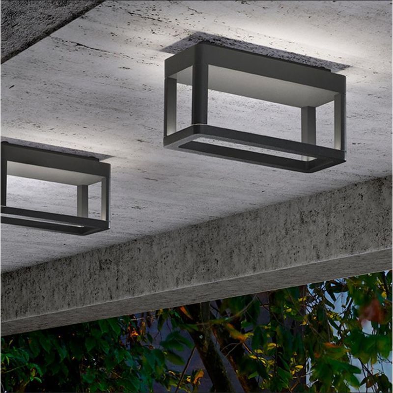 SHELL LAMPADA DA PARETE DA ESTERNO IP65 ALLUMINIO 4 COLORI LED 9,5W LUCE 3000K MODERNA