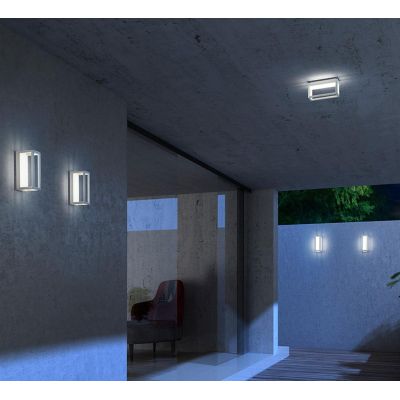 SHELL LAMPADA DA PARETE DA ESTERNO IP65 ALLUMINIO 4 COLORI LED 9,5W LUCE 3000K MODERNA
