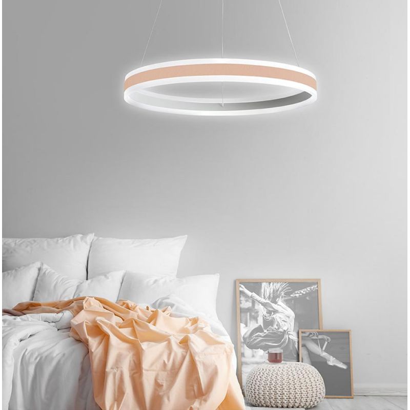 TWIN S100 SOSPENSIONE LED 72W METALLO 19 COLORI DIMMERABILE DINAMICO DA 3000K A 6000K CON TELECOMANDO