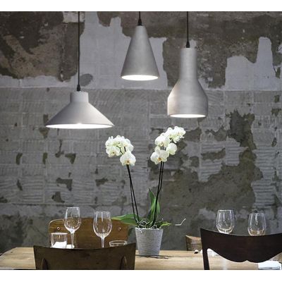 OIL 3 LAMPADARIO A SOSPENSIONE SINGOLA MODERNA IN CEMENTO NEL COLORE GREZZO Ideal Lux - Cristalensi Shop Online