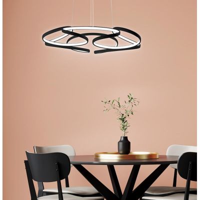 FLOWER SOSPENSIONE FLOREALE DIMMERABILE E DINAMICA 4 MISURE LED INTEGRATO METALLO BIANCO MODERNA PROMOINGROSS - Cristalensi Shop
