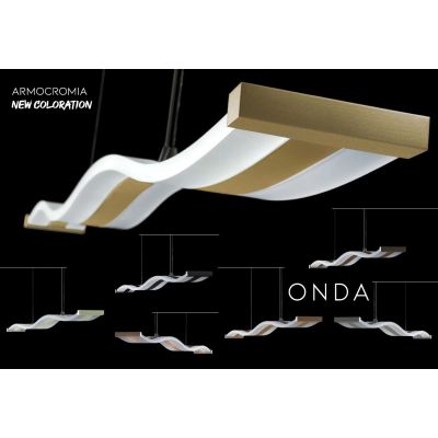 ONDA SOSPENSIONE LAMPADARIO ONDULATO BIANCO RETTANGOLARE LED DIMMERABILE MODERNA PROMOINGROSS - Cristalensi Shop Online