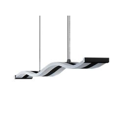 ONDA SOSPENSIONE LAMPADARIO ONDULATO BIANCO RETTANGOLARE LED DIMMERABILE MODERNA PROMOINGROSS - Cristalensi Shop Online 2