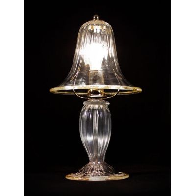 LAGUNA LUMETTO STILE CLASSICO IN VETRO DI MURANO TRASPARENTE OPPURE FINITURA ORO LAVORATO A MANO MADE IN ITALY